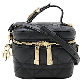 Beauty case Lady Dior Micro in lambskin Cannage nero