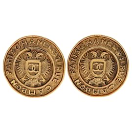 Clip-Ohrringe Rue Cambon Crest vergoldet Gold Chanel Gold Plated