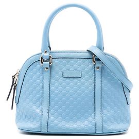 Sac à main bleu Gucci Mini Microguccissima Dome Satchel