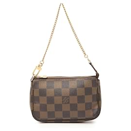Bolso Louis Vuitton Damier Ebene Mini Pochette Accessoires marrón