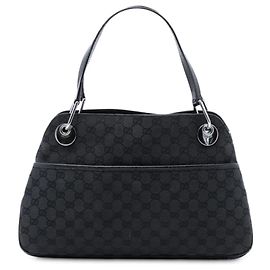 Gucci Medium GG Canvas Eclipse Schultertasche schwarz