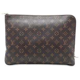 Clutch Louis Vuitton Monogram Etui Voyage MM Marrone