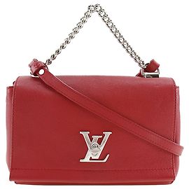 Borsa Lockme II BB in pelle rossa Louis Vuitton