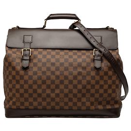 Borsa da viaggio Louis Vuitton Damier Ebene West End PM marrone
