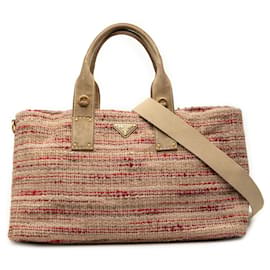 Borsa in tweed multicolore Prada