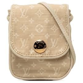 Borsa a tracolla Louis Vuitton Monogram Mini Lin Pochette Cancun beige