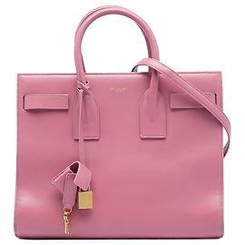 Rosa Saint Laurent Small Leather Sac De Jour Satchel