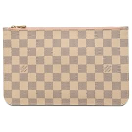 Pochette Louis Vuitton Damier Azur Neverfull MM Bianca