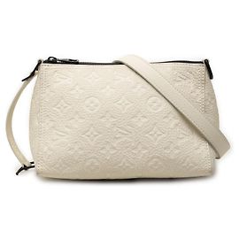 Sac Messenger Satchel Triangle Louis Vuitton Monogram Empreinte Blanc