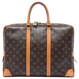 Borsa Business Louis Vuitton Monogram Porte Documents Voyage Marrone