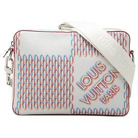 Borsa a tracolla Louis Vuitton Damier Spray Trio bianca