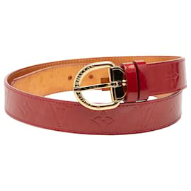 Louis Vuitton Monogram Vernis Gürtel Rot