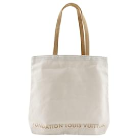 Tote Fondation in tela Louis Vuitton bianco