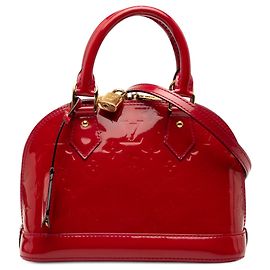 Borsa Louis Vuitton Monogram Vernis Alma BB Rosso