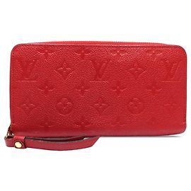 Rotes Louis Vuitton Monogram Empreinte Zippy Wallet