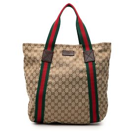Tote Gucci GG Canvas Web beige