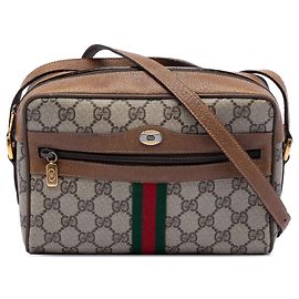 Borsa a tracolla Gucci GG Supreme Web beige