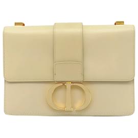 Borsa Box 30 Montaigne in pelle bianca Dior