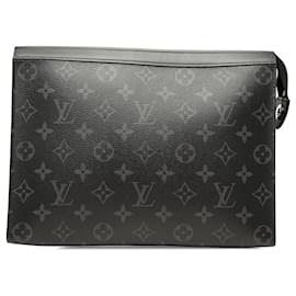 Clutch Pochette Voyage MM Monogram Eclipse nera Louis Vuitton