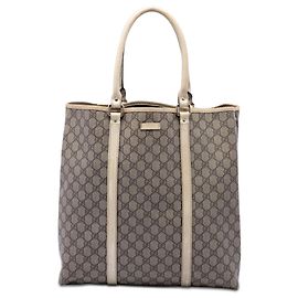White Gucci GG Supreme Joy Vertical Tote