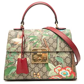 Borsa Gucci Small GG Supreme Tian Padlock Beige