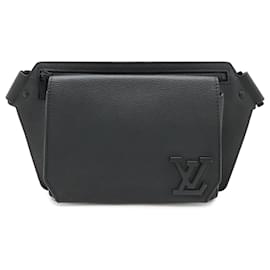 Borsa a tracolla nera Louis Vuitton Aerogram Takeoff Sling Belt Bag