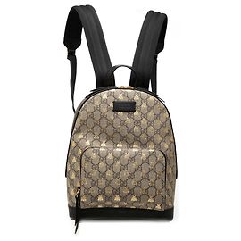 Gucci Small GG Supreme Bee Rucksack beige