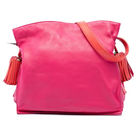 Borsa a tracolla LOEWE Bicolor Nappa Flamenco Tassel 30 Rosa