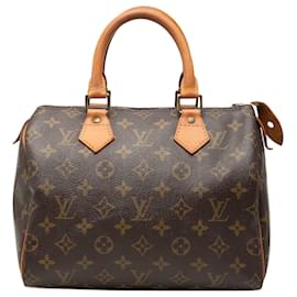 Louis Vuitton Monogram Speedy 25 Boston Bag braun