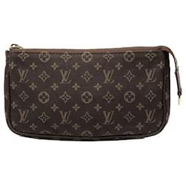 Louis Vuitton Monogram Mini Lin Bucket PM Pouch braun