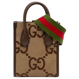 Bolso Gucci Mini Jumbo GG Canvas Web beige