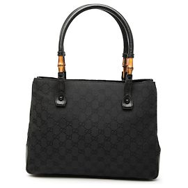 Tote in tela GG Bamboo nero Gucci