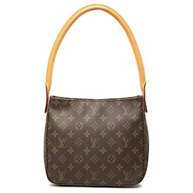 Borsa a tracolla Louis Vuitton Monogram Looping MM marrone