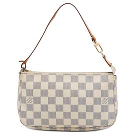 Borsa a tracolla Pochette Accessoires in Damier Azur bianco Louis Vuitton