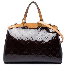 Louis Vuitton Monogram Vernis Brea MM Satchel Purple
