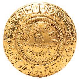Spilla Medaglione 31 Rue Cambon Placcata Oro Gold Chanel