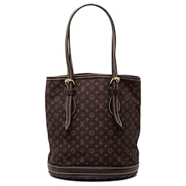 Brown Louis Vuitton Monogram Mini Lin Bucket PM