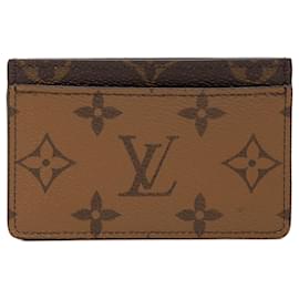 Tarjetero Louis Vuitton Monogram Reverse marrón