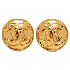 Orecchini a clip Chanel CC placcati oro