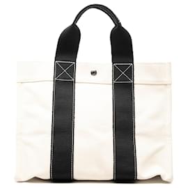 Tote Hermès Toile Bora Bora PM blanco