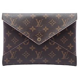 Louis Vuitton Monogram Pochette Kirigami GM Clutch Bag braun