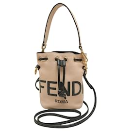 Borsa bucket Mon Tresor in vitello mini marrone Fendi