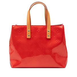 Bolso de mano Louis Vuitton Monogram Vernis Reade PM rojo