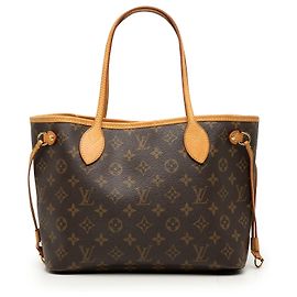 Borsa Tote Louis Vuitton Monogram Neverfull PM marrone