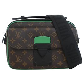Borsa a tracolla Louis Vuitton Monogram Macassar S Lock marrone