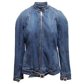 Chaqueta vaquera moto Roberto Cavalli lavado medio Talla IT 44