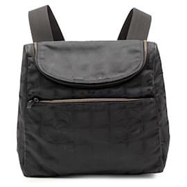 Black Chanel New Travel Line Nylon Convertible Backpack