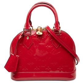 Borsa Louis Vuitton Monogram Vernis Alma BB Rossa