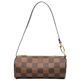 Bolso de mano pochette Papillon Louis Vuitton Damier Ebene marrón