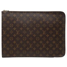 Maletín de Negocios Louis Vuitton Monogram Poche Documents Portfolio Marrón